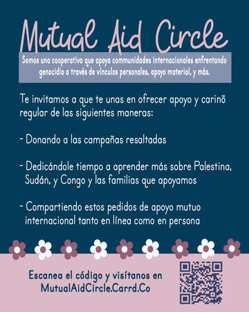 Azul, Mutual Aid Flyer (Español)